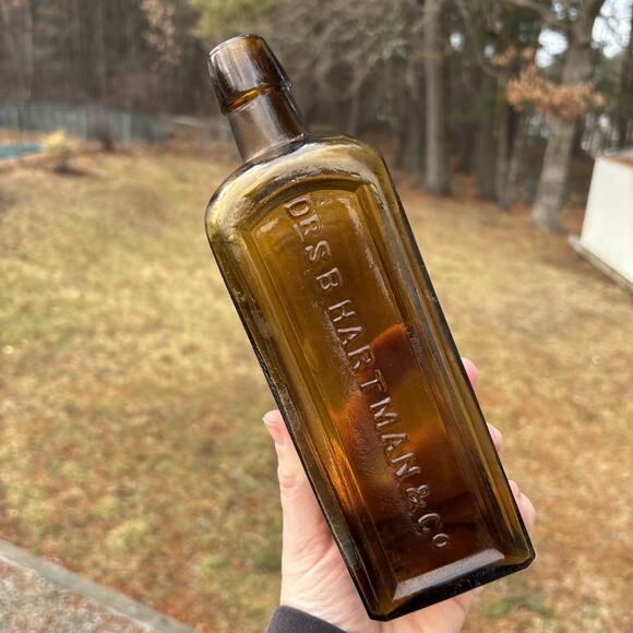 Other - Antique Amber Pat. 1866 Dr SB HARTMAN & Co Michler's Herb Bitters Bottle